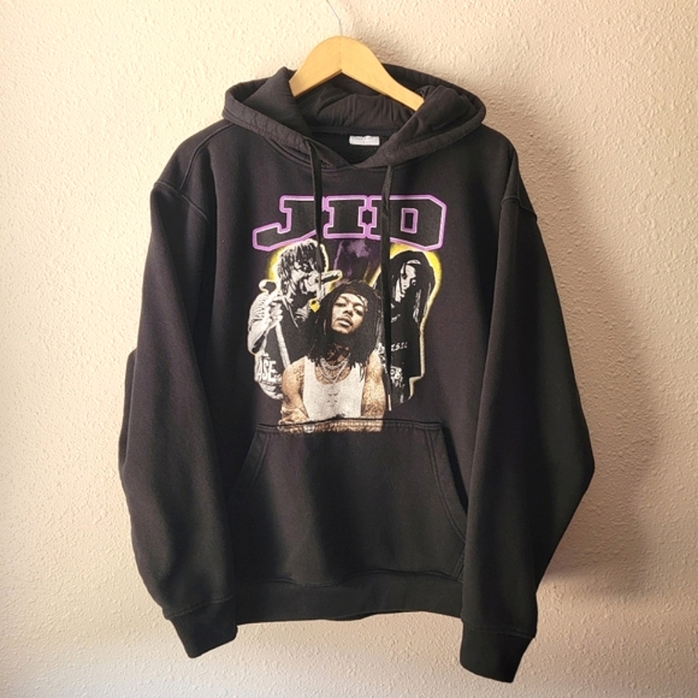 Pro Star Black Purple Yellow JID Graphic Sweatshirt Hoodie Hip-hop Rap Concert - Picture 3 of 6